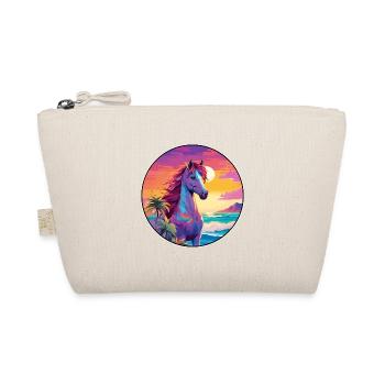 Pony Buntes Aquarell Cartoon Kawaii Tier - Bio-Täschchen - Natur - Vorne