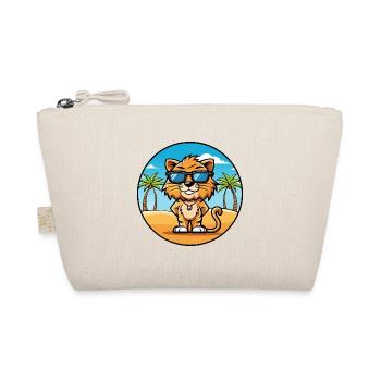 Liger Hybrid Löwe Tiger Katzenrasse Cartoon Strand - Bio-Täschchen - Natur - Vorne