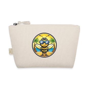 Biene Lustige Cartoon Sommer Strand Sonnenbrille Aufkleber - Bio-Täschchen - Natur - Vorne