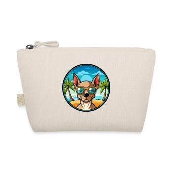 Mexikanische haarlose Hunderasse Cartoon Sonnenbrille Strand - Bio-Täschchen - Natur - Vorne
