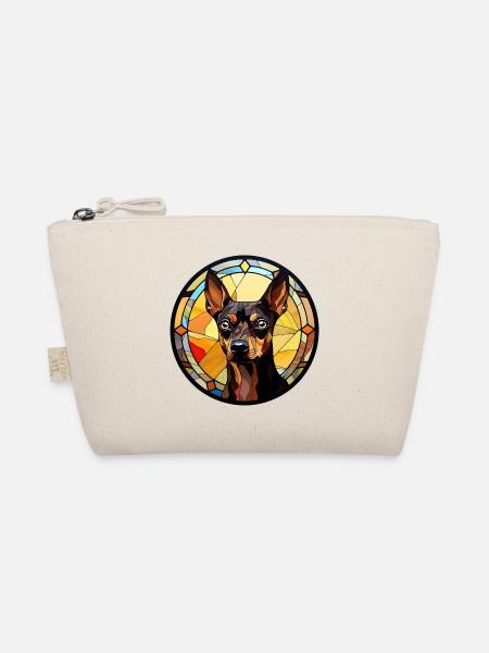 Zwergpinscher Hunderasse Aquarellglas - Bio-Täschchen - Natur
