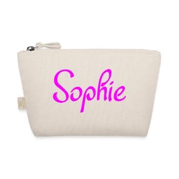 Sophie Neon Rosa Script - Bio-Täschchen - Natur - Vorne