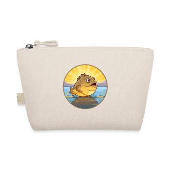 Flunder Fisch Buntes Aquarell Cartoon Kawaii - Bio-Täschchen - Natur - Vorne