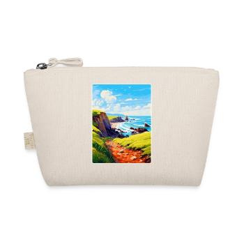 Hartland Quay Devon Vintage Travel Poster Souvenir - Organic Pouch - nature - Front