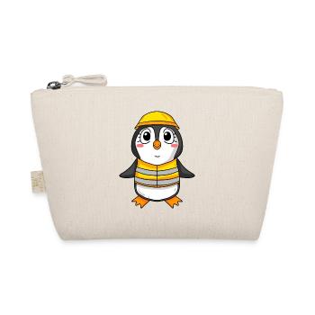 Topping out penguin house building house building gift - Organic Pouch - nature - Front