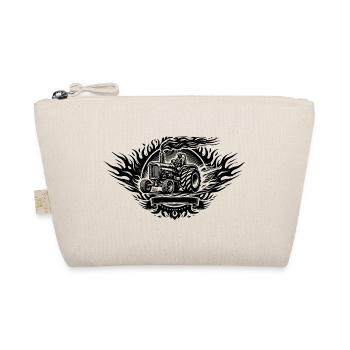 Tractor Pulling Logo - Organic Pouch - nature - Front