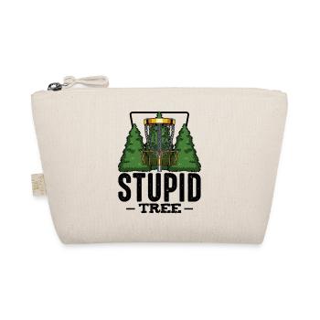 Stupid Tree Disc Golf saying Frisbee gift - Organic Pouch - nature - Front