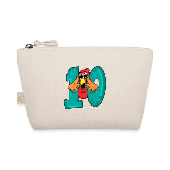 10 anniversaire - oiseau perroquet avec le numéro 10 - Trousse biologique - nature - Devant