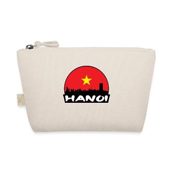 Hanoi Vietnam Flagge Skyline Silhouette Reisen - Bio-Täschchen - Natur - Vorne