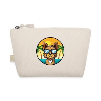 Yorkshire Terrier Dog Breed Cartoon Beach - Organic Pouch - nature - Front