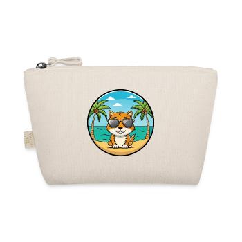 Zypern Katzenrasse Cartoon Sonnenbrille Strand - Bio-Täschchen - Natur - Vorne