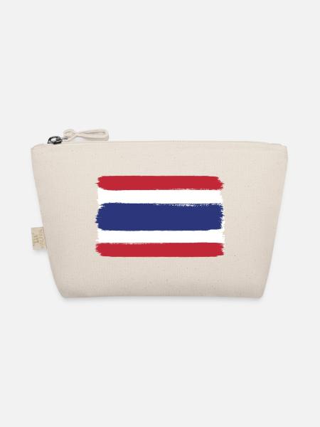 Thailand Flagge used look - Bio-Täschchen - Natur