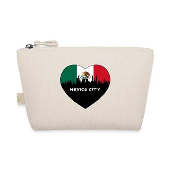 Mexiko-Stadt Mexiko Flagge Skyline Reise Souvenir - Bio-Täschchen - Natur - Vorne
