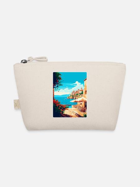 Rhodos Griechenland Vintage Reiseplakat WPA Souvenir - Bio-Täschchen - Natur