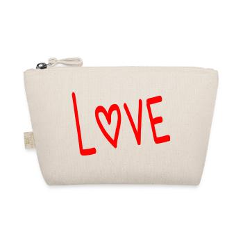 VALENTINSTAG. ICH LIEBE DICH. ICH LIEBE DICH. LIEBE. LIEBE - Bio-Täschchen - Natur - Vorne