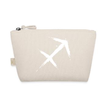 Schütze Sternzeichen Sagittarius Symbol Weiß - Bio-Täschchen - Natur - Vorne