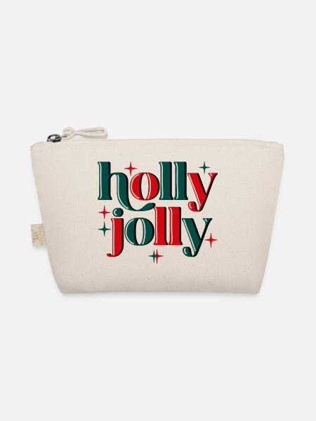 Holly Jolly Xmas - Bio-Täschchen - Natur
