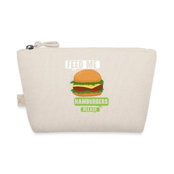 Füttere mich bitte mit Hamburgern Burger Eater Foo - Bio-Täschchen - Natur - Vorne