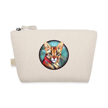 Ozelot-Katze Bunte Aquarell-Tierillustration - Bio-Täschchen - Natur - Vorne