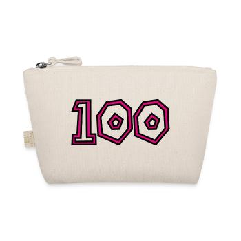 100. 100 YEARS. 100th ANNIVERSARY. BIRTHDAY 1001 - Organic Pouch - nature - Front