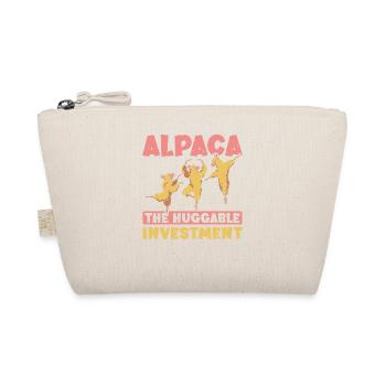 Alpaka Die umarmbare Investition Alpaka Nutztier - Bio-Täschchen - Natur - Vorne