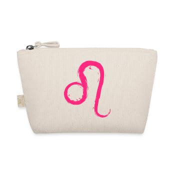 Löwe Leo Sternzeichen Design Symbol Rosa Pink - Bio-Täschchen - Natur - Vorne