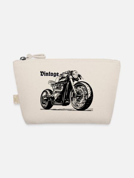 Motorrad Linienstil Cruiser - Bio-Täschchen - Natur