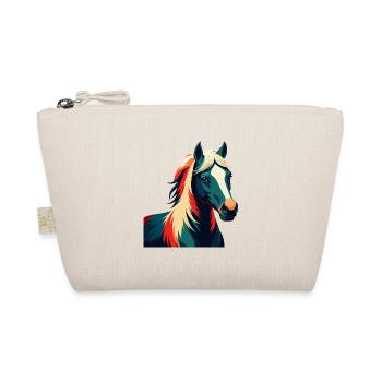 Pony Cartoon Figur Buntes Haustier Tier - Bio-Täschchen - Natur - Vorne