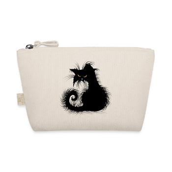 Katze Strassenkatzen Kater schwarz böse krank - Bio-Täschchen - Natur - Vorne