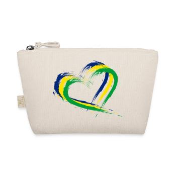 Herz Bürste Flagge Brasilien Fahne Farben Vektor - Bio-Täschchen - Natur - Vorne
