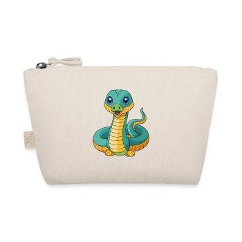 Anaconda Niedliche Maskottchen Zeichentrickfigur Kawaii - Bio-Täschchen - Natur - Vorne