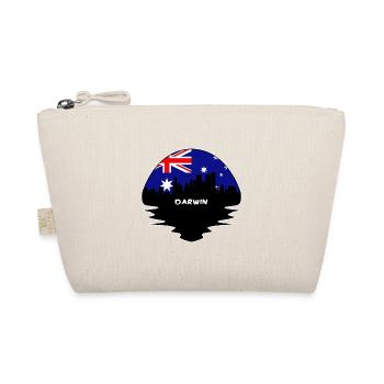 Darwin Australien Flagge Skyline Silhouette Reisen - Bio-Täschchen - Natur - Vorne