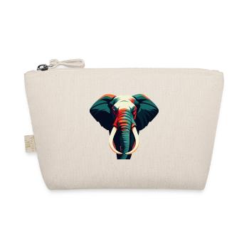 Elephant Cartoon Character Colorful Pet Animal - Organic Pouch - nature - Front