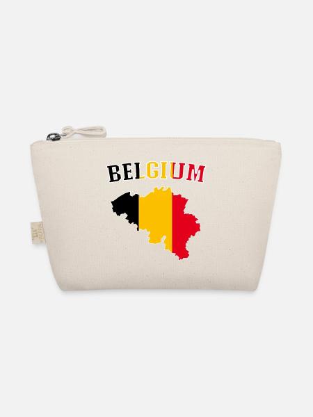 Belgien Flagge Map - Bio-Täschchen - Natur