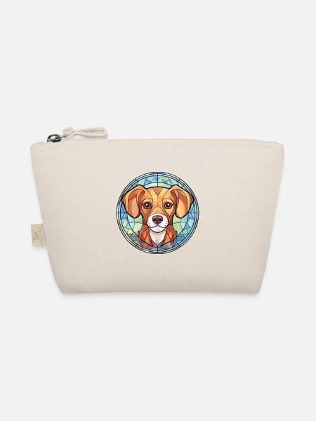 Kromfohrlander Hunderasse Aquarell Illustration - Bio-Täschchen - Natur