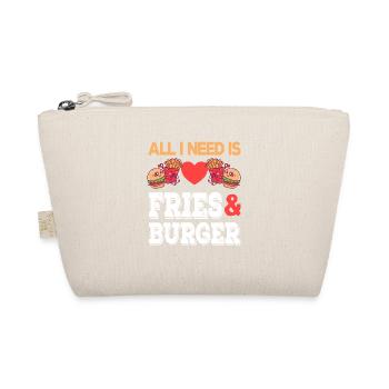 All I need is Fries & Burger Junk Food Pommes - Bio-Täschchen - Natur - Vorne