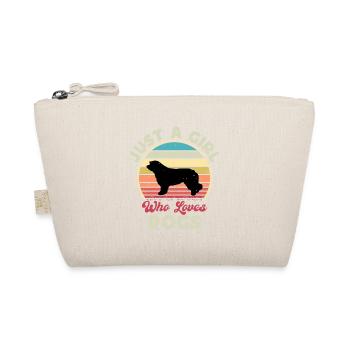 Katalanische Schäferhund Hund Liebhaber Silhouette Retro Sonnenuntergang - Bio-Täschchen - Natur - Vorne