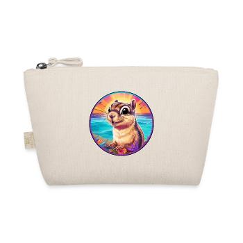 Chipmunk Buntes Aquarell Cartoon Kawaii Tier - Bio-Täschchen - Natur - Vorne