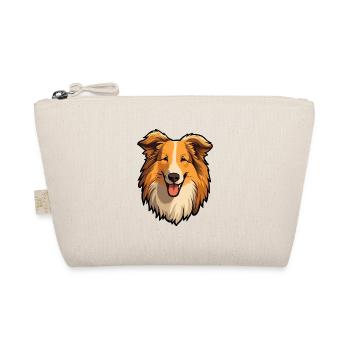 Rauer Collie Hund Rasse Cartoon Kawaii Illustration - Bio-Täschchen - Natur - Vorne