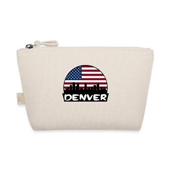Denver Colorado USA Flagge Skyline Silhouette Reisen - Bio-Täschchen - Natur - Vorne
