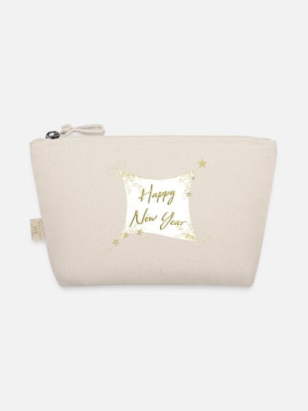 HAPPY NEW YEAR - Bio-Täschchen - Natur