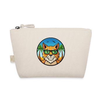 Eurasian Lynx Cat Breed Cartoon Sunglasses Beach - Organic Pouch - nature - Front