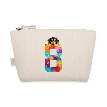 DOG 8 YEAR OLD DACHSHUND 8TH BIRTHDAY - Organic Pouch - nature - Front