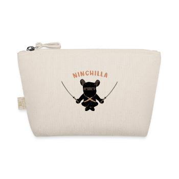 Flauschiger Samurai Chinchilla - Bio-Täschchen - Natur - Vorne