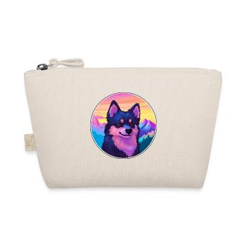 Schipperke Hunderasse Cartoon Kawaii Aquarell - Bio-Täschchen - Natur - Vorne
