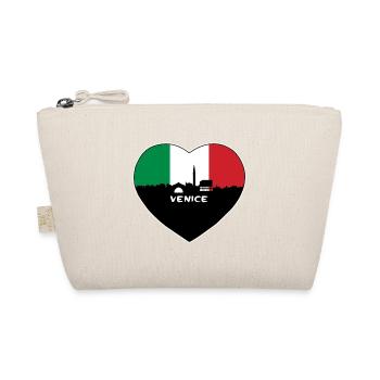 Venedig Italien Flagge Skyline Reise Souvenir - Bio-Täschchen - Natur - Vorne