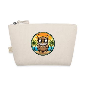 Eule Lustige Cartoon Sommer Strand Sonnenbrille Aufkleber - Bio-Täschchen - Natur - Vorne