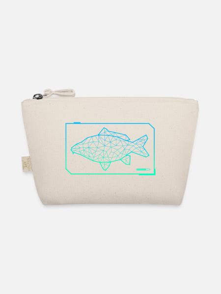 Karpfen Angeln Polygon Fisch Karpfen Angler - Bio-Täschchen - Natur