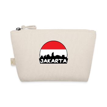 Jakarta Indonesien Flagge Skyline Silhouette Reisen - Bio-Täschchen - Natur - Vorne