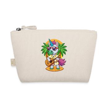 Lustige Einhorn Cartoon Sommer Strand Sonnenbrille - Bio-Täschchen - Natur - Vorne